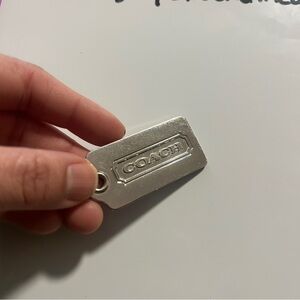 Coach Silver Bag Tag